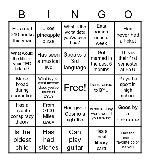 Office Bingo Card