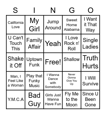 Bechtel Family Day Bingo Card