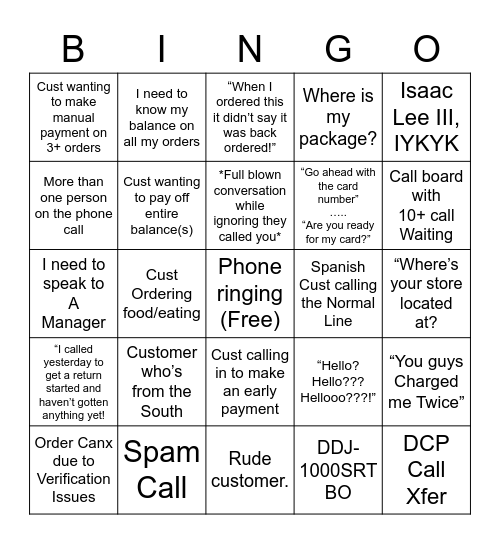 zZounds Bingo! Bingo Card