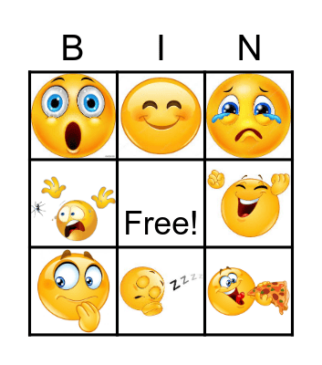 Feelings Bingo Card