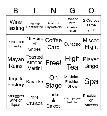 Royal Order of the Grand Princesses Bingo Card