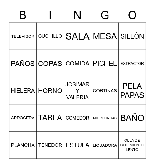 BINGO Card