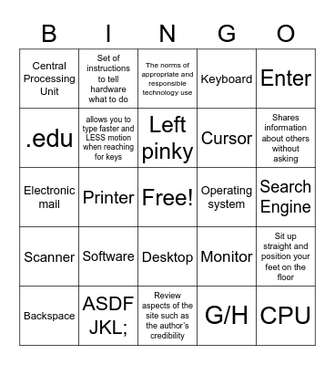 District Benchmark Exam Review Bingo Card