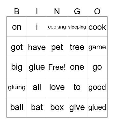 Cara's Bingo Game Bingo Card