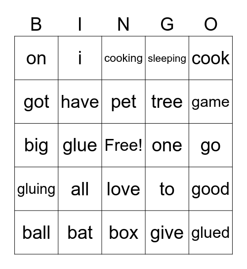 Cara's Bingo Game Bingo Card