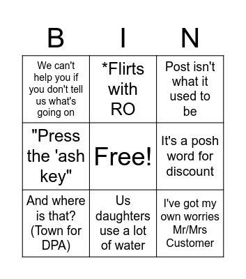 Jo Bingo Card