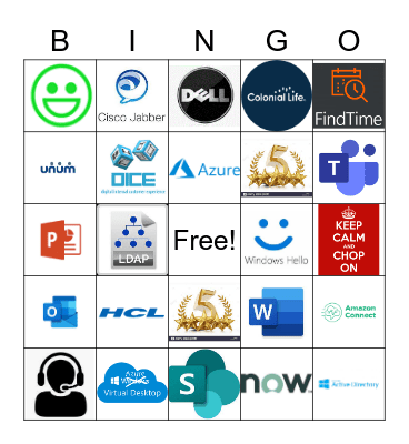 DICE Customer Service Week 2021 Bingo Card