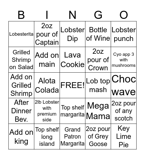 Add on Bingo Card