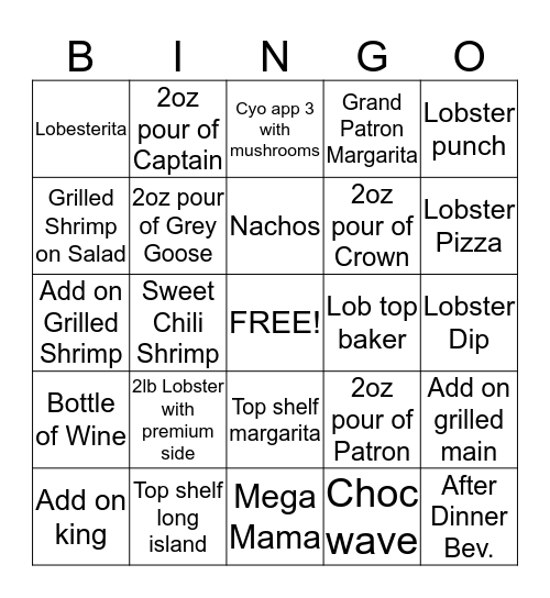Add on Bingo Card