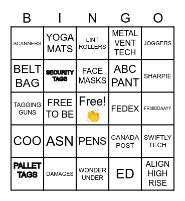 😎  LULU RETURNS    👌 Bingo Card