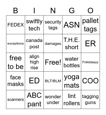 LULU RETURNS Bingo Card