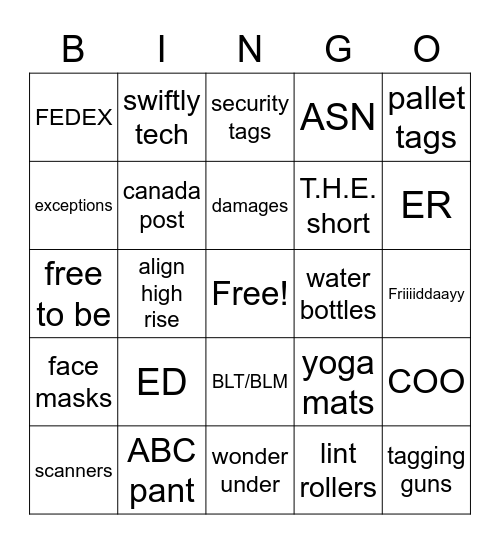 LULU RETURNS Bingo Card