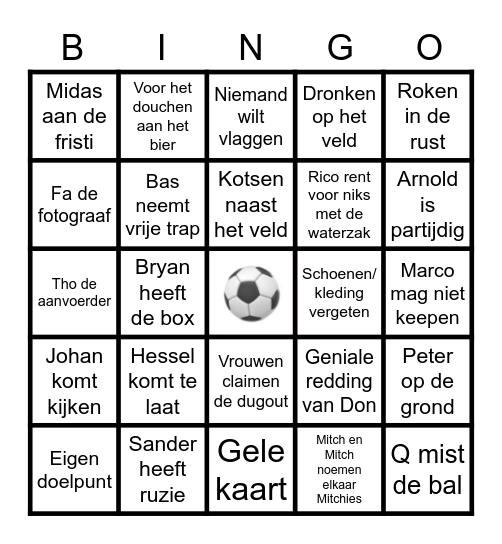 OFFICIËLE SVA5 BINGO Card