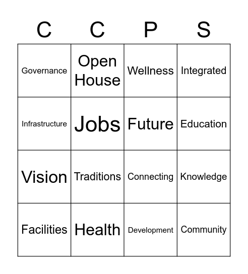 CCP BINGO Card