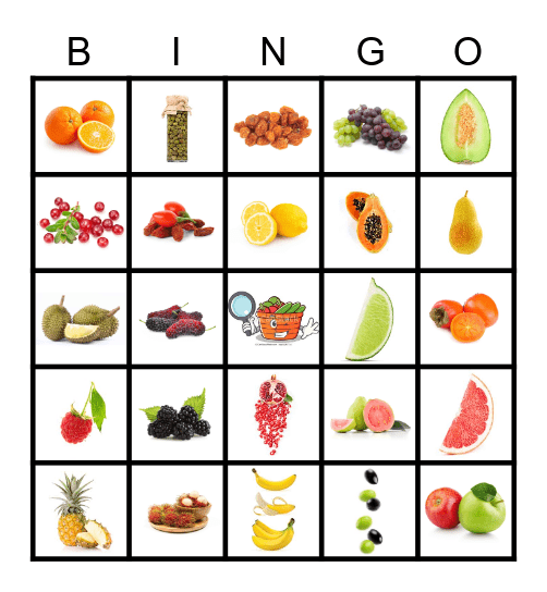 Fruit Finds-Remember to contact the BINGO BASE as soon as you BINGO either HORIZONTALLY, VERTICALLY, or DIAGONALLY!!! GOOD LUCK!!! Bingo Card