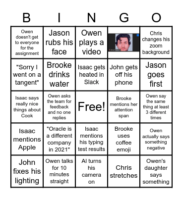 Zoom Bingo Card