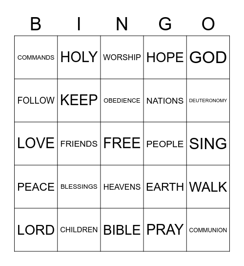 FCC BINGO Card