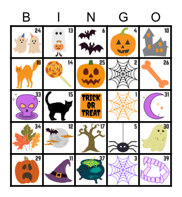 Halloween CC BINGO Card