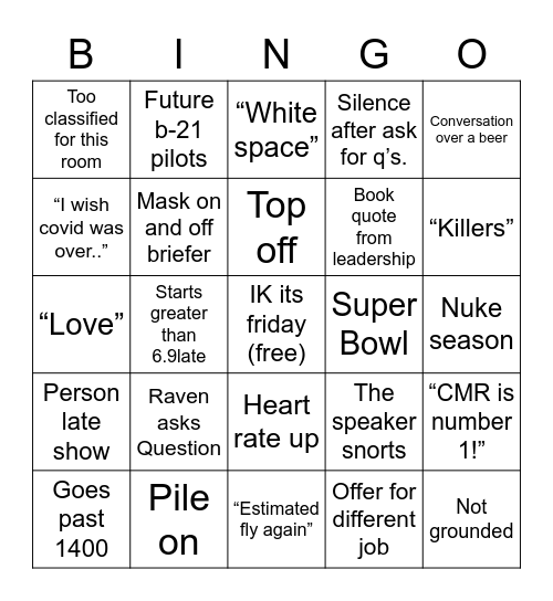 1400 wtit Bingo Card