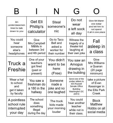 10-6-21 Bingo Card