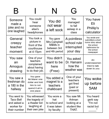 10-6-21 Bingo Card