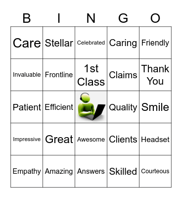 We Are Customer Service Bingo Card