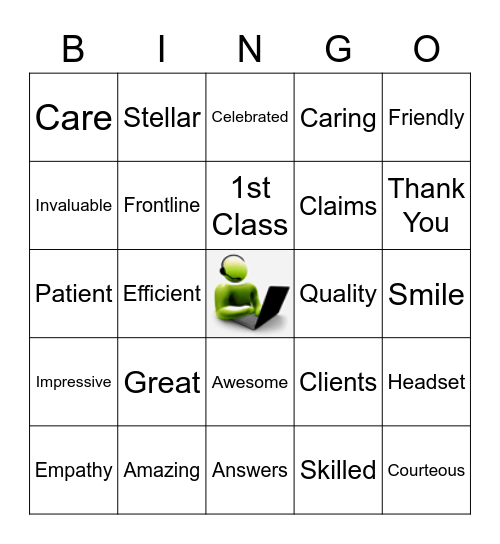 We Are Customer Service Bingo Card