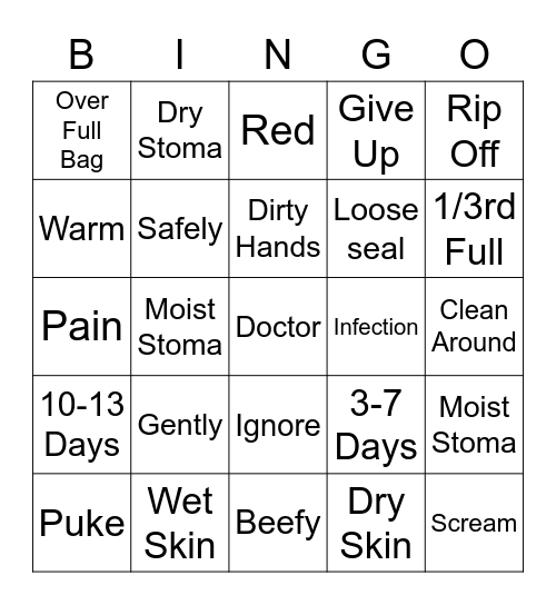 Key Words BINGO Card