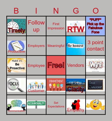 LFG Customer Service Week Bingo Card