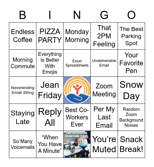 Just Another Day At Work 2021 United Way Fundraiser Bingo Card