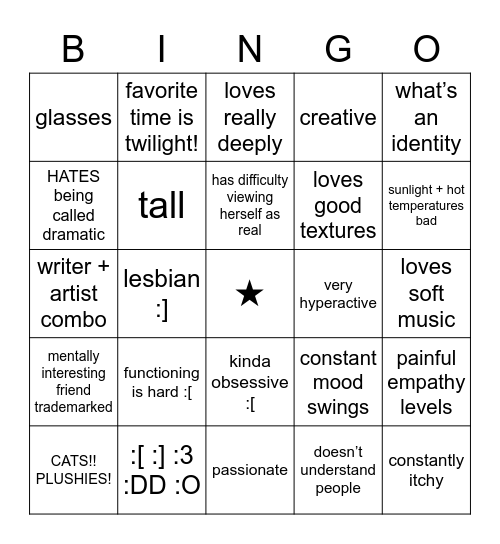 maddie bingo!! Bingo Card