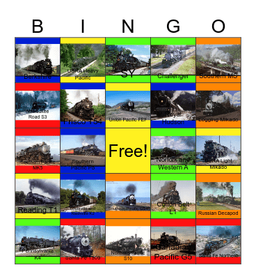 The Steam Locomotive: A Century Of North American Classics Bingo Card