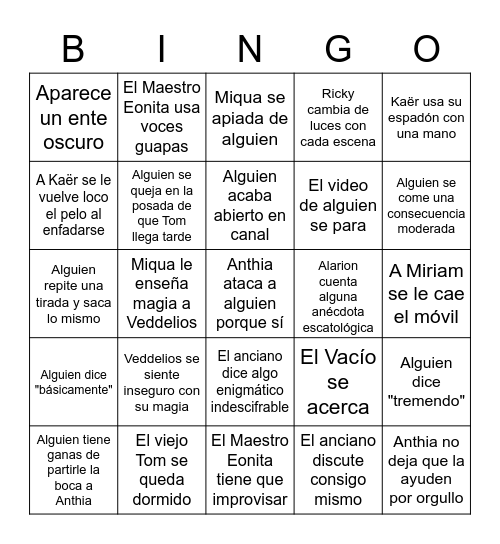 Roleón - Recuerdos de un meme olvidado Bingo Card