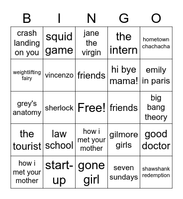 BUDDY SYSTEM Bingo Card