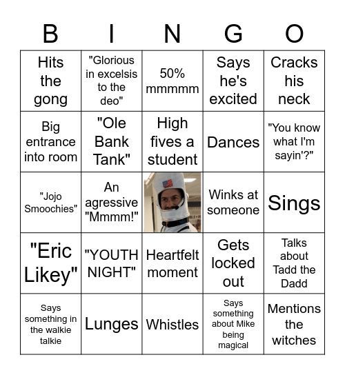EP BINGO: Youth Night Bingo Card