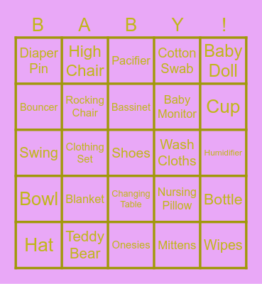 Little Pumpkin Bingo Card