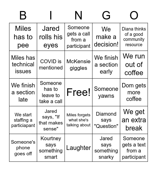 FRC PPRR Bingo! Bingo Card