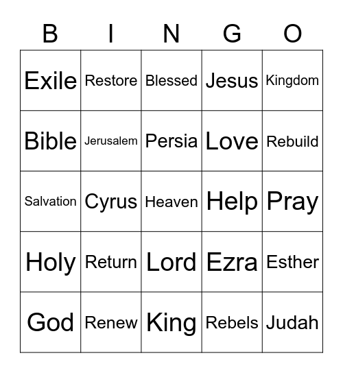 Try to make a bingo during the sermon! Bingo Card