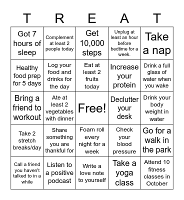 Rise Up Bootcamp Bingo Card