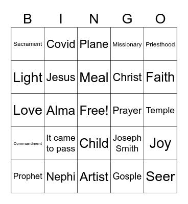 Confence fall 2021 Bingo Card