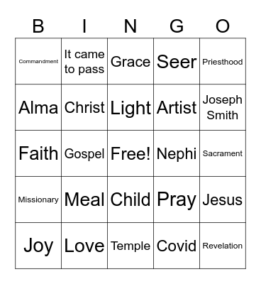 Confeence Bingo Card