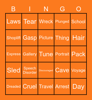 Vocab. Bingo Card