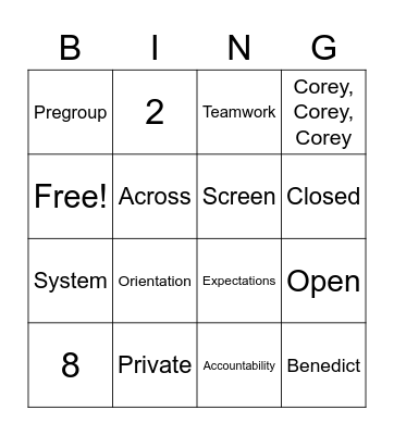 Chapter 5 – Forming a Group Bingo Card