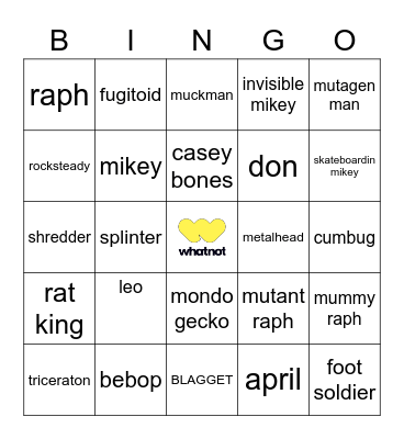 SUS Bingo Card