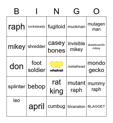 Jimmy Bingo Card