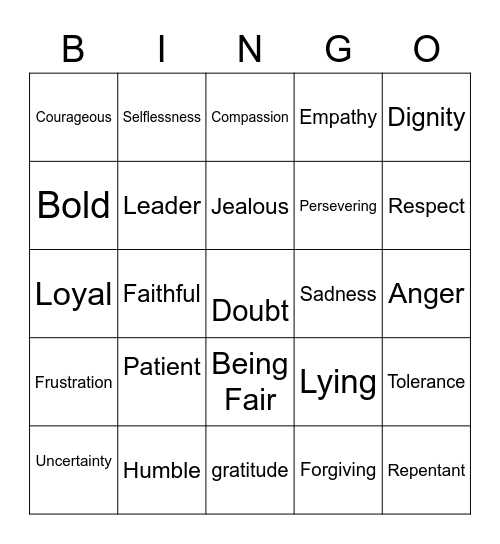 Woody Bingo Card