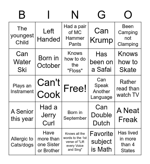 Black Family Day Bingo (2) Bingo Card