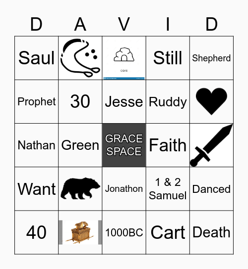 KING DAVID Bingo Card