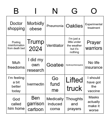 HCA Bingo Card