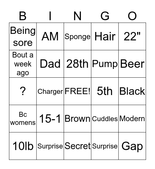 Mother to Bee Bingo Card